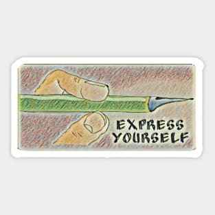 Express yourself drawned style Sticker